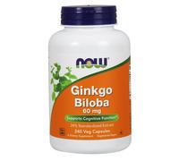 NOW Foods Ginkgo Biloba 60mg 240 Veg Caps | Supports Brain Health & Memory