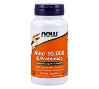 NOW Foods Aloe 10,000 & Probiotics, 60 vcaps