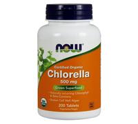 NOW Foods Chlorella, 200 tabs - 500mg Certified Organic