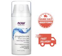 Now Foods Wild Yam Natural Progesterone Calming Unscented Skin Cream 3oz (85g)