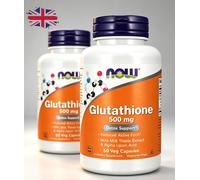 NOW Glutathione 500mg 60 Caps, Free Radical Detox & Liver Health UK