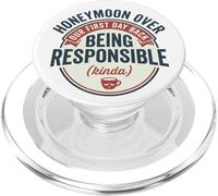 Now honeymoon over being responsible kinda his hers funny PopSockets PopGrip for MagSafe