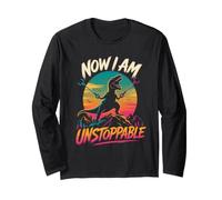 Now I AM Unstoppable Fierce Dinosaur Workout Kids Long Sleeve T-Shirt