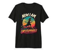 Now I AM Unstoppable Fierce Dinosaur Workout Kids Premium T-Shirt