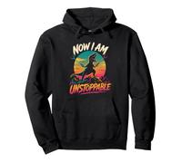 NOW I AM UNSTOPPABLE Fierce Dinosaur Workout Kids Pullover Hoodie