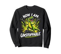 NOW I AM UNSTOPPABLE Fierce Dinosaur Workout Kids Sweatshirt