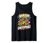 Now I AM Unstoppable Fierce Dinosaur Workout Kids Tank Top