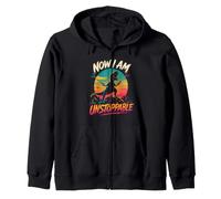 NOW I AM UNSTOPPABLE Fierce Dinosaur Workout Kids Zip Hoodie