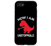 Now I Am Unstoppable - Funny Dino T-Rex Humor Case for iPhone SE (2020) / 7/8