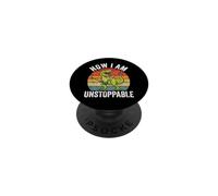Now I Am Unstoppable - Funny Saying Novelty Dinosaur T-Rex PopSockets Adhesive PopGrip