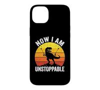 Now I Am Unstoppable - Funny Saying T-Rex Novelty Dinosaur Case for iPhone 14 Plus