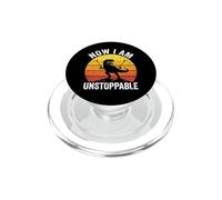 Now I Am Unstoppable - Funny Saying T-Rex Novelty Dinosaur PopSockets PopGrip for MagSafe
