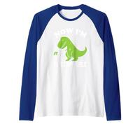 Now I Am Unstoppable Funny T-Rex Raglan Baseball Tee
