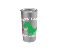 Now I Am Unstoppable Funny T-Rex Stainless Steel Insulated Tumbler