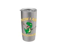 Now I Am Unstoppable T Rex Motivation Stainless Steel Insulated Tumbler