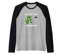Now I Have A Grabber I Am Unstoppable T Rex Raglan Baseball Tee