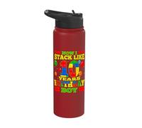 Now I Stack Like a 10 Year Old Log House for a 10th Birthday Stainless Steel Insulated Water Bottle