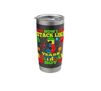 Now I Stack Like a 3 Year Old Log House for 3rd Birthday Stainless Steel Insulated Tumbler