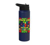Now I Stack Like a 3 Year Old Log House for 3rd Birthday Stainless Steel Insulated Water Bottle