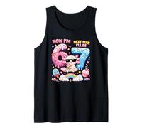 Now I'm 6 Next Year I'll be 7 Axolotl Ice Cream 67 Meme Bday Tank Top