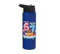Now I'm 6 Next Year I'll be 7 Capybara 67 Ice Cream Birthday Stainless Steel Insulated Water Bottle