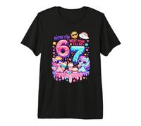 Now I'm 6 Next Year I'll be 7 Colorful Pony 67 Meme Birthday Premium T-Shirt