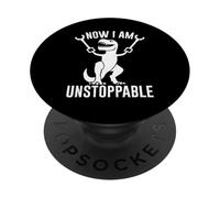 Now I'm Unstoppable Funny T-Rex Dinosaur PopSockets Adhesive PopGrip