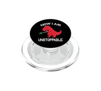 Now I'm Unstoppable - Funny T-Rex Dinosaur PopSockets PopGrip for MagSafe