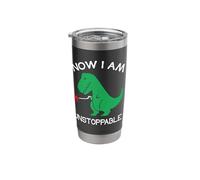 Now I'm Unstoppable Funny T-Rex Dinosaur Stainless Steel Insulated Tumbler