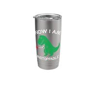 Now I'm Unstoppable Funny T-Rex Dinosaur Stainless Steel Insulated Tumbler