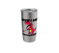 Now I'm Unstoppable - Funny Unstoppable T-Rex Pun Dinosaur Stainless Steel Insulated Tumbler