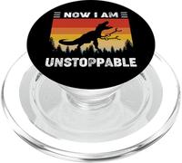 Now I'm Unstoppable Funny Vintage T-Rex Dinosaur PopSockets PopGrip for MagSafe