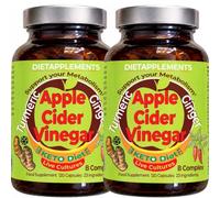 Now in Glass Jar. Advanced Metabolism Complex: Raw Unfiltered Apple Cider Vinegar with The Mother, Turmeric 1400mg, Ginger, Black, Cayenne Pepper, Live Cultures. High-Strength Vitamins. 2 Bottles
