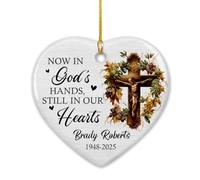 Now In God'S Hands Still In Our Hearts Christmas Decorations Funny Xmas Pendant Beautiful Xmas Hanging Ornament For Party New Years Wedding
