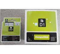 NOW INK LTD 40910 Label Tape. Compatible with DYMO D1 Series Standard Labelling Tapes. (9mm, Black ON Clear)