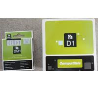 NOW INK LTD 45011 Label Tape. Compatible with DYMO D1 Series Standard Labelling Tapes. (12mm, Blue ON Clear)