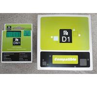 NOW INK LTD 45019 Label Tape. Compatible with DYMO D1 Series Standard Labelling Tapes. (12mm, Black ON Green)