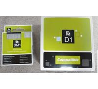 NOW INK LTD 45020 Label Tape. Compatible with DYMO D1 Series Standard Labelling Tapes. (12mm, White ON Clear)