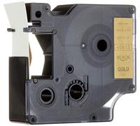 NOW INK LTD 45813 Label Tape. Compatible with DYMO D1 Series Standard Labelling Tapes. (19mm, Black ON Gold)