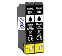 Now Ink Ltd Pineapple 604 XL 2 BLACK Ink Cartridges Replacement for 604XL Compatible for Epson 604XL WF-2910DWF/ WF-2930DWF/ WF-2935DWF/ WF-2950DWF, XP-2200 2205 3200 3205 4200 4205