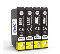 Now Ink Ltd Strawberry 29XL Ink Cartridges, 4x 2991 Black Compatible for use with EPSON XP-342 XP-352 XP-235 XP-355 XP-245 XP-442 XP-335 XP-255 XP-257 + more T2991