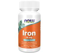 NOW Iron 18mg 120 Veg Caps Energy Brain Support