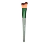 Now Organic Brand Contour Makeup Brush - Ultra Soft Bristles, Matte Green Wood Handle, Metallic Ferrule for Precise Sculpting & Blending