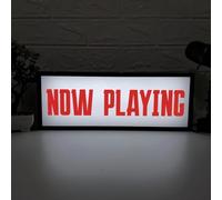 Now Playing RGB LED Neon Lightbox with Remote Control Wall Mountable Pulsing Studio Warning Sign Illuminated Lights Sign for Cinema Libraries Cafes Home Company Desk Wall Decor USB Powered