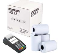 Now Products 57 x 40 mm Thermal Till Rolls Receipt Paper, Compatible with Credit Card PDQ Machines, POS, EPOS, Cash Registers, Warning Strip for Smooth Printing (500 Rolls)
