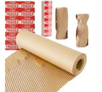Now products Honeycomb Packing Paper Roll 30cm x 30m - Eco-Friendly Bubble Wrap Alternative for Moving, Shipping Fragile Items & Gift Wrap, Recyclable Packaging