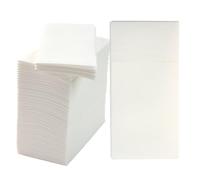 Now products Linen Feel Disposable Napkins 100pcs - 400x400mm Soft White Paper Hand Towels - Luxury Cloth-Like Serviettes for Weddings, Parties, Catering, Bathroom Use, Table Settings & Dinner