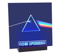 Now Spinning Vinyl Record Stand - Lighting Vinyl Record Storage Holder, Wooden Lp Record Holder Stand, Multiple Colors LED Lights Vinyl Record Display, Record Accessories, Gifts for Vinyl Record Lover