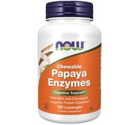 NOW Supplements Papaya Enzyme, Chewable - 180 lozenges