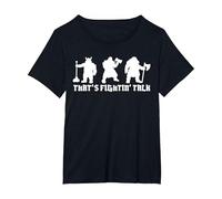 Now Thats Fighting Talk Funny Dwarf Fantasy Gaming T Shirt T-Shirt, Women's Plus, Black, 2X